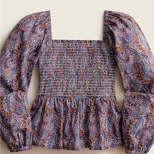 NWT - puff sleeve smocked Liberty top